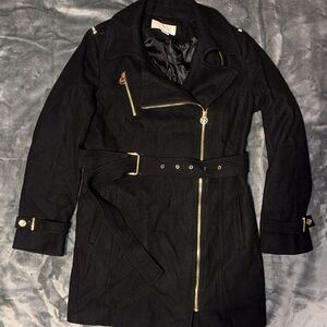Women's Michael Kors asymmetrical wool trench coat size 8